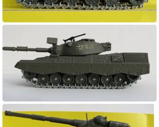 Lot of 3 Solido Military Diecast Vehicles – Leopard, AMX-13 VCI & 105