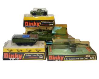 Lot of 4 Dinky Military Vehicle Toys