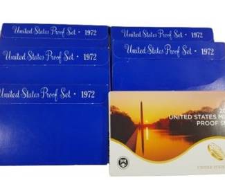 Six US Proof Sets (5) 1972 (1) 2017