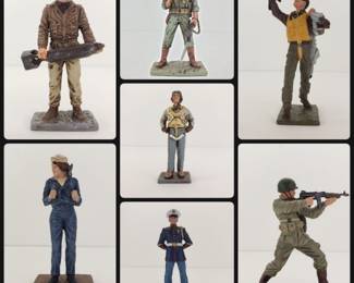 Lot of 7 Corgi Forward March WWII 1:32 Metal Figures