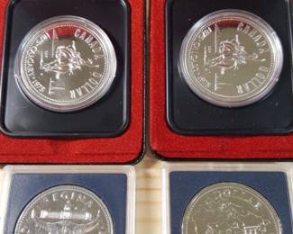 Four Canadian UNC Silver Dollars