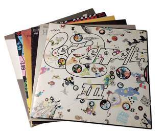 Lot of 6 Vintage Rock Music Vinyl Records