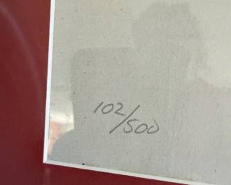 #21 - $ 80- American native print face black/white 102/500 signed Tazouz - 17x21