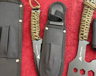 #85 - $80 - Set of 3 Ozark Trail knives with sheaths