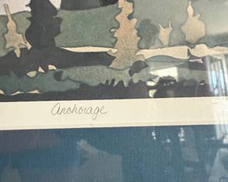 #25 - $200 - Byron Birdswall 1983 print of Anchorage 63/950 - 22x22