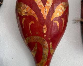 #10 - $40 - Gourd red mask with gold 15x9