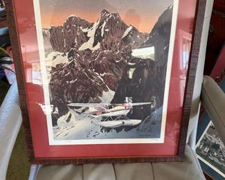 #26 - $175 - Byron Birdswall 1991 print of Mountain Cessna 662/750
