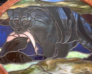 #70 - $120 - Stain glass bear 21x18