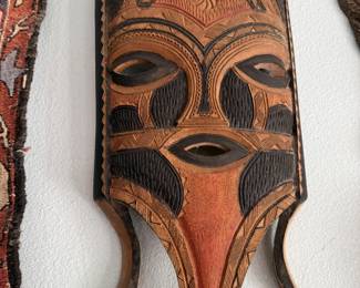 #3 - $120 - African elongated mask wood/black 16x8