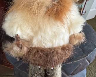 #92 - $60 - Vintage Alaskan Native handmade doll with hand carved face made of wood 4x6