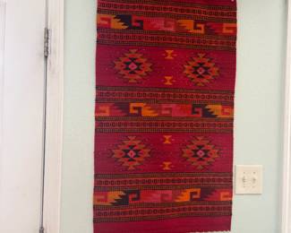 #47 - $150 each - Red Zapotec small rug 23x37 - two available 