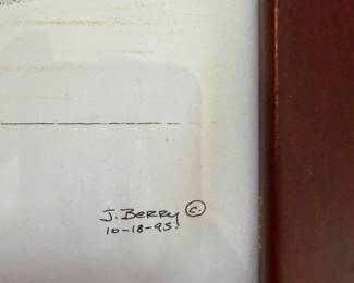 #81 - $40 - J. Berry print signed and dated 13x19