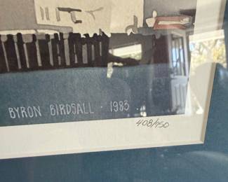 #24 - $150 - Byron Birdswall 1983 print of waterfront Katchihan 408/750- 23x18