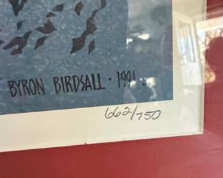 #26 - $175 - Byron Birdswall 1991 print of Mountain Cessna 662/750
