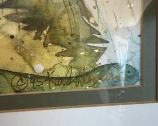 #28 - $100 - Sea puppy titled print 1995 by Karla Morreria 21x16