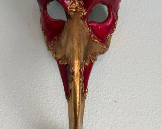 #5 - $48 - Venice Carnival Punchinello mask 12x7