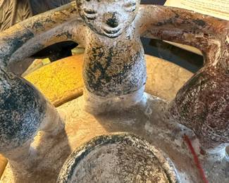 #32 - $45 - The Circle of Friends terracotta Mexican Folk art often from Jalisco.  children dance 10Dx7"T