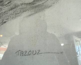 #21 - $ 80- American native print face black/white 102/500 signed Tazouz - 17x21