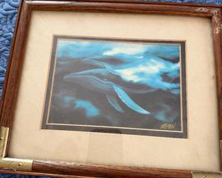 #79 - $46 - Kremen studio Anchorage photo of whales 11x9 signed