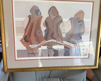 #27 - $140 - Native Alaskan Eskimo 20/600 signed Susan Pennevell - titled Rural delivery - 22x19