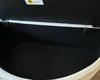 SemiCircular Upholstered Storage Ottoman Bench second image