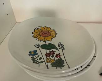 Tag Sunflower Ceramic Dinner Plates Set of 