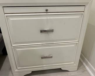 TwoDrawer Nightstand with Faux Drawer Top
