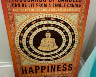 Buddha Happiness Quote Thousands of Candles Canvas Print by Gavin Aung Than Zen Pencils