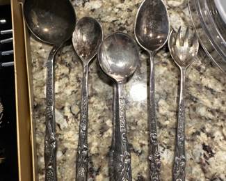 Silver Plated Serving Utensils Set
