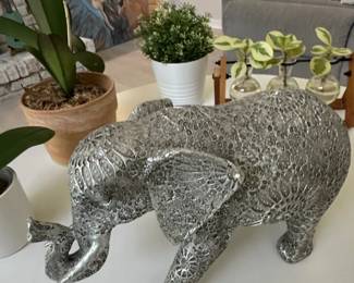 Textured Elephant Figurine