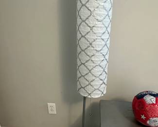 Mainstays Paper Shade Floor Lamp with Geometric Pattern