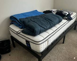 Inofia Queen Size Mattress with Metal Bed Frame