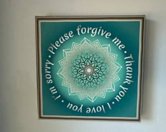 Framed Hooponopono Mandala Art Print