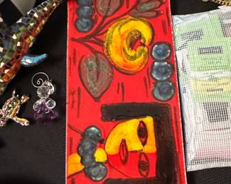 MidCentury Modern Ceramic Wall Plaque