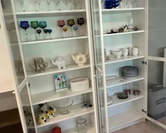 IKEA BILLY or OXBERG Bookcase with Glass Doors, White