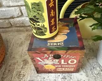 Vintage Decorative Tin and Aperitif Box Set