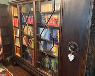 Large antique bookcase