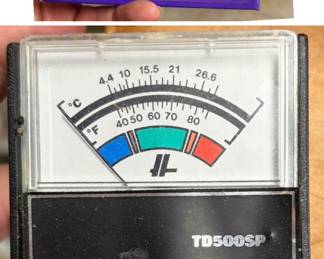 Lots of boxes of fishing line & Temperature Depth Meter