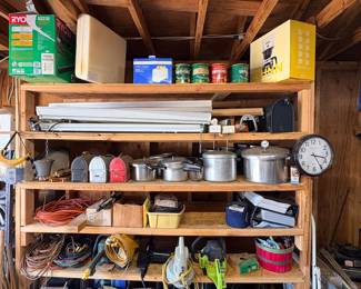 Garage /lawn items/ lots of pressure cookers
