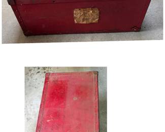 Red trunk from Air Force station in Alaska 