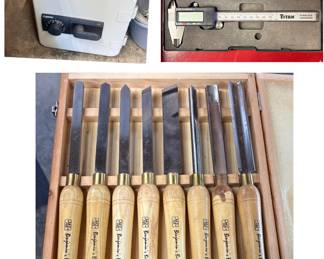 Sentry safe/ caliper / Benjamin's Best wood working tools