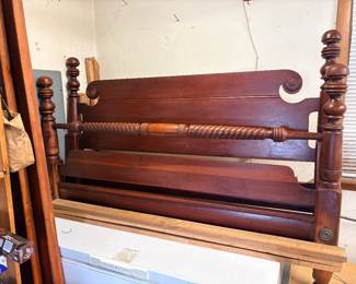 Antique bed headboard and footboard 