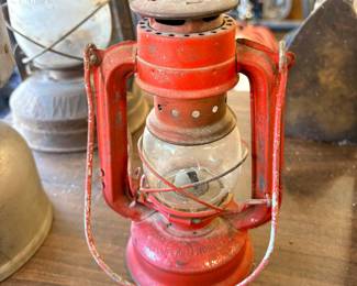 Antique red lantern 