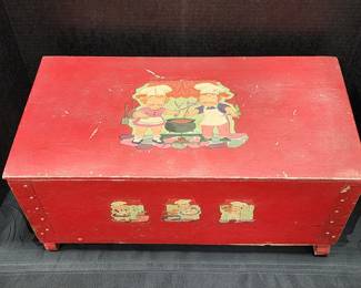 Campbells Soup Kids on wooden box