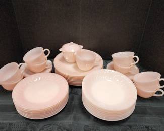 Fire King Pink Swirl 