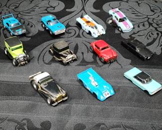 Slot cards and other vintage toy cars 