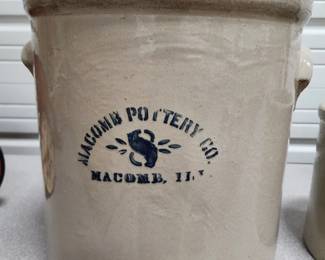 Macomb Pottery Number 8 crock