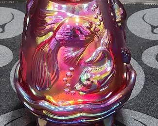 Rare Fenton Atlantis Koi Fish Fairy Light Lamp