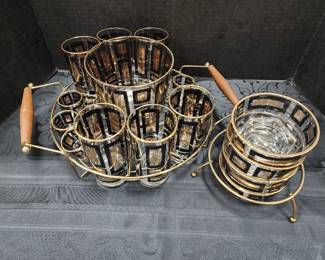 Mid-Century Atomic Starburst drink set
