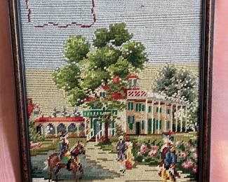 12 x 16 needlepoint stitch framed $90